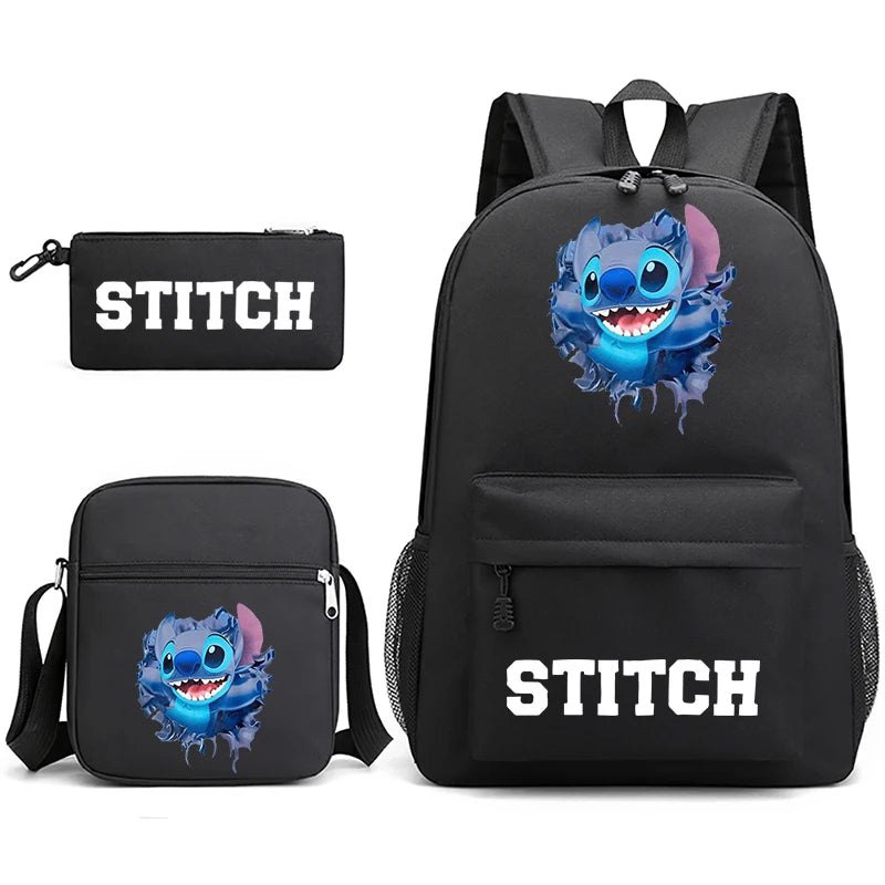 Stitch Schoolbag Set for Kids - 3 Pieces