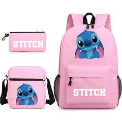 Stitch Schoolbag Set for Kids - 3 Pieces