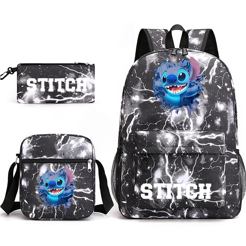 Stitch Schoolbag Set for Kids - 3 Pieces