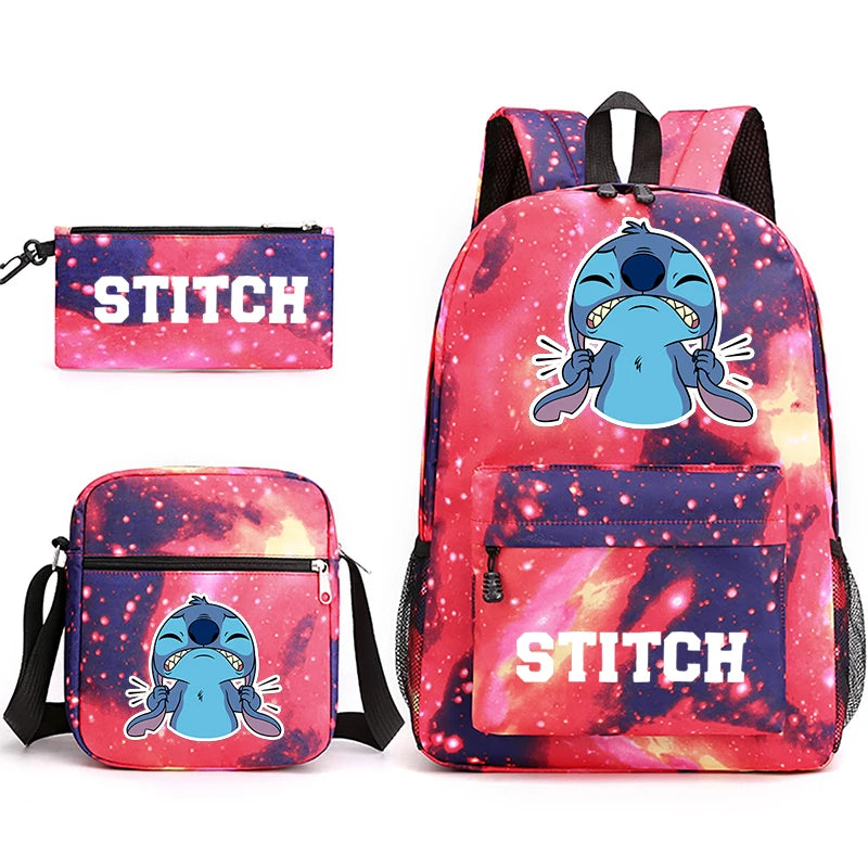 Stitch Schoolbag Set for Kids - 3 Pieces