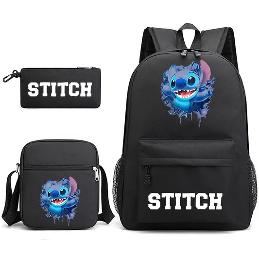 Stitch Schoolbag Set for Kids - 3 Pieces