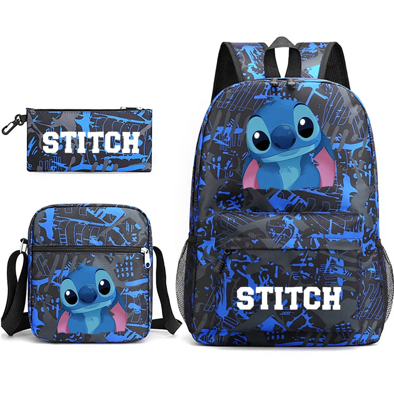 Stitch Schoolbag Set for Kids - 3 Pieces