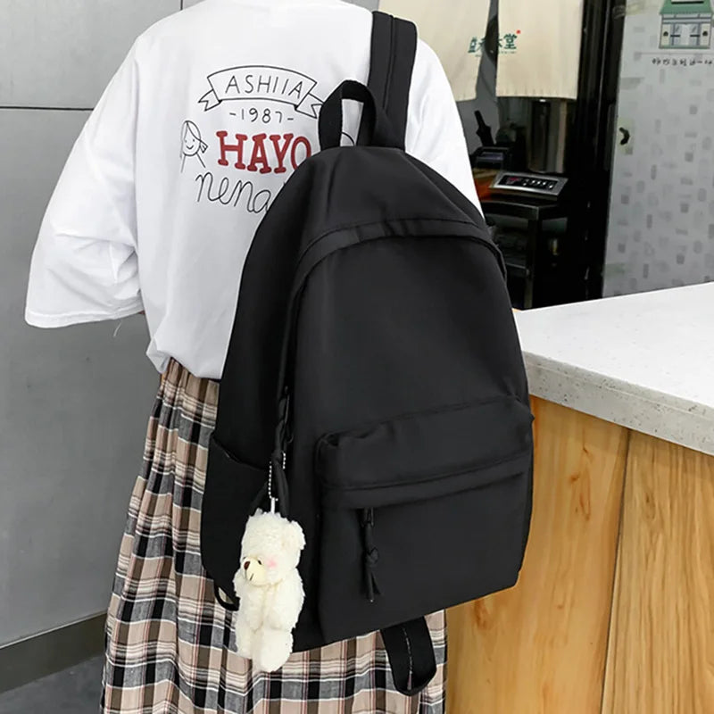 Canvas School Bags for Teenage Girl Casual Shoulder Bag