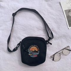 Canvas Shoulder Bags Women Student Handbags Mini Sling Bag Crossbody Bags