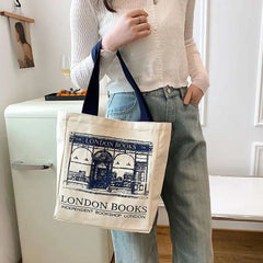 Large Capacity Canvas Tote Bag for Casual Shopping