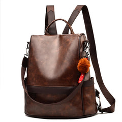 Chic Backpack Purse for Women Large Ladies Shoulder Bags with Pendants