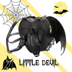 Stylish Bat Wing Backpack Women Punk Newest Bags Little Devil Daypacks