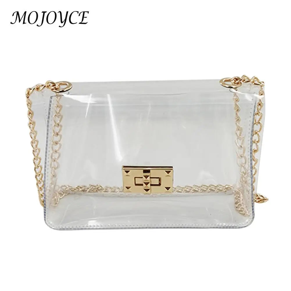 Stylish PVC Ladies Shoulder Bag Messenger Chain Small Square Bag
