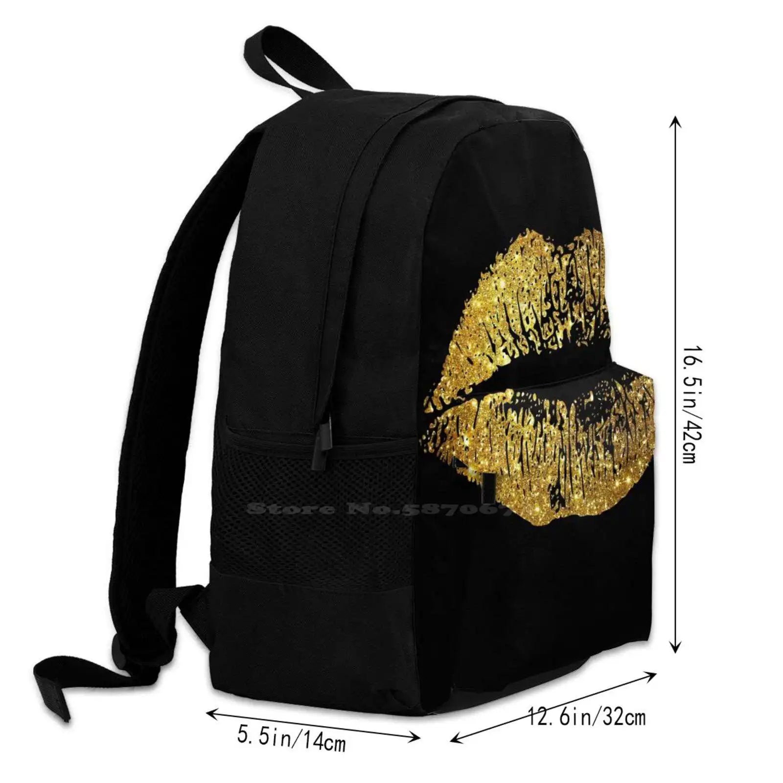 Stylish Lips #8 Laptop Backpack Bag Lips Lip Stick Lipstick