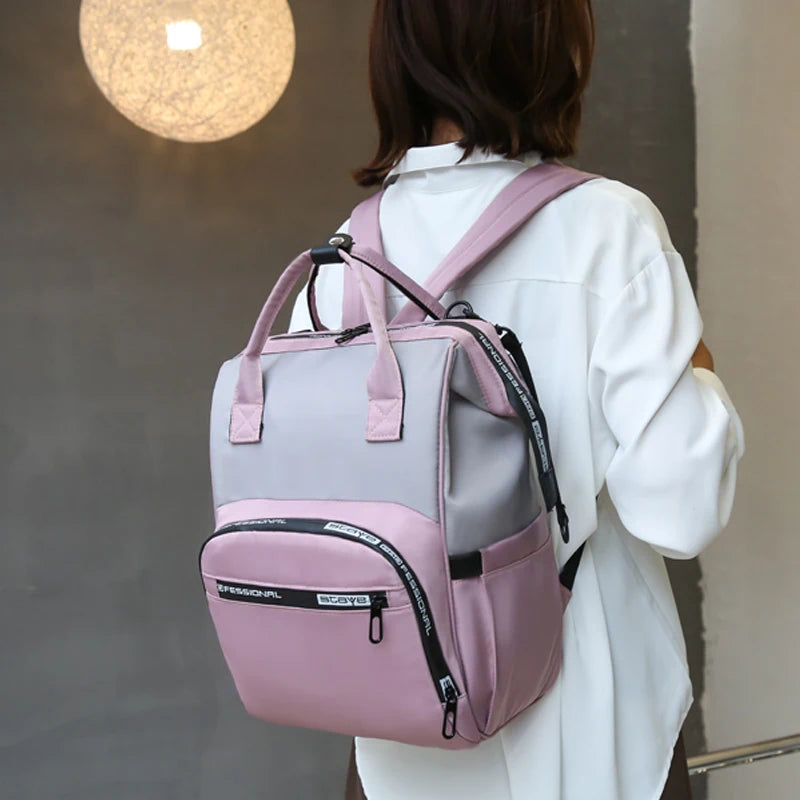Stylish Diaper Bag Backpack Large Capacity Mommy Maternity Wet Bag