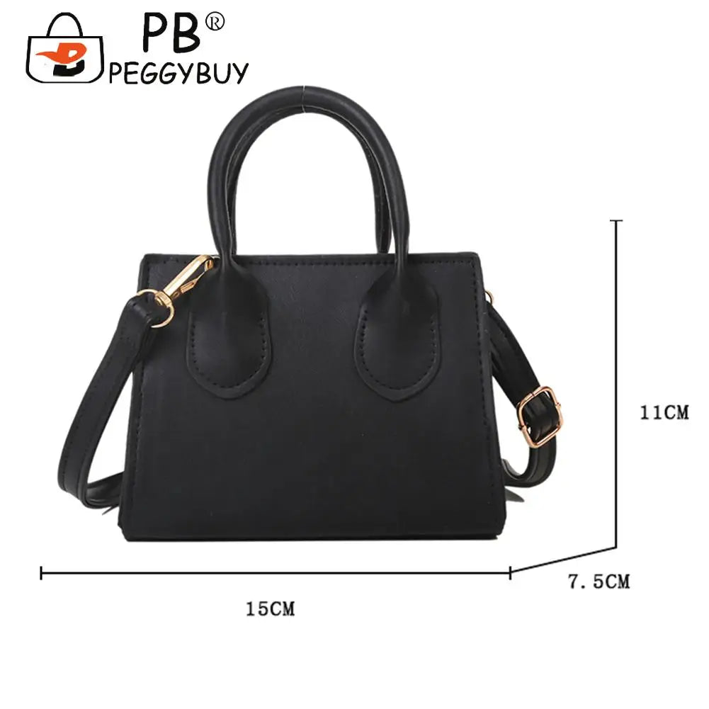 Stylish PU Leather Mini Messenger Handbag for Women