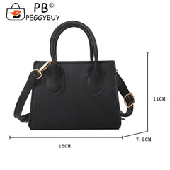 Stylish PU Leather Mini Messenger Handbag for Women