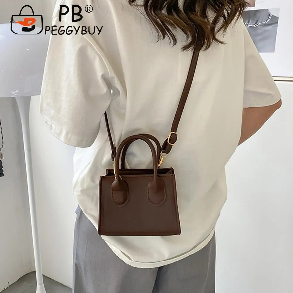 Stylish PU Leather Mini Messenger Handbag for Women