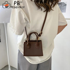 Stylish PU Leather Mini Messenger Handbag for Women