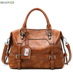 Retro PU Leather Travel Messenger Bag for Women