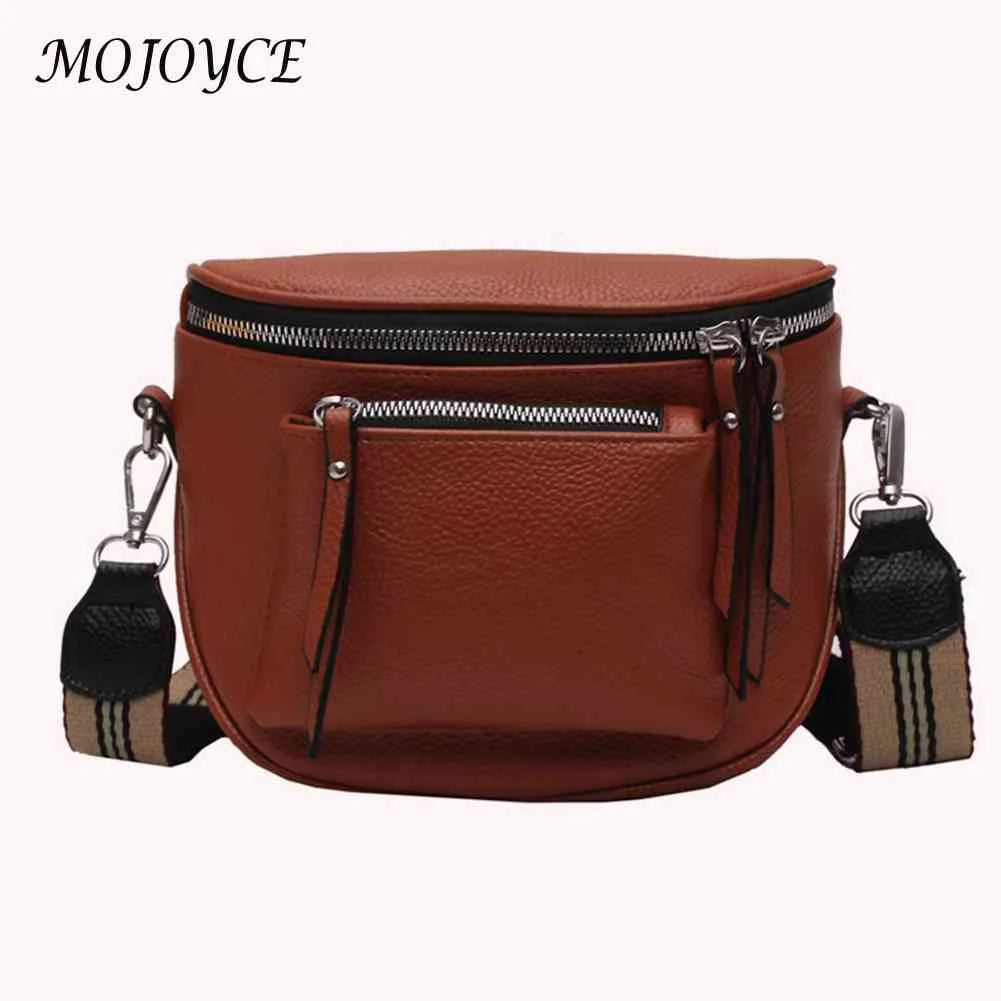 Women's Pure Saddle Clutch Handbag Casual PU Leather Shoulder Bag