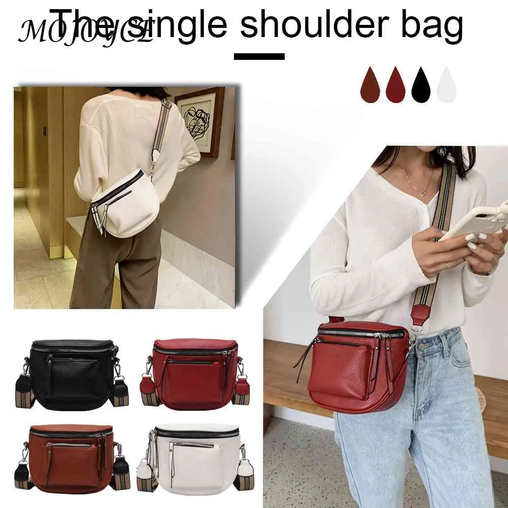 Women's Pure Saddle Clutch Handbag Casual PU Leather Shoulder Bag