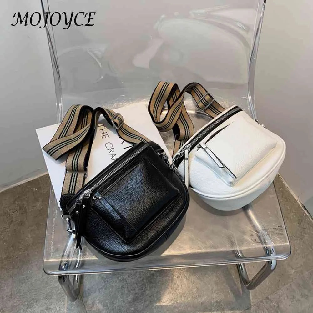 Women's Pure Saddle Clutch Handbag Casual PU Leather Shoulder Bag