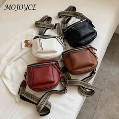 Women's Pure Saddle Clutch Handbag Casual PU Leather Shoulder Bag