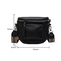 Women's Pure Saddle Clutch Handbag Casual PU Leather Shoulder Bag