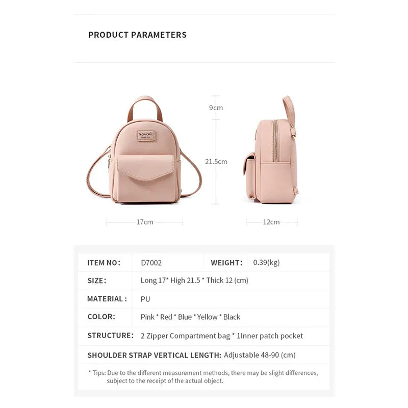 Stylish Mini Backpack Lightweight Daypack 5 Colors