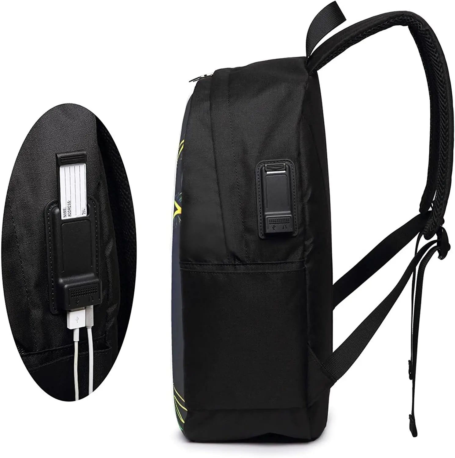 Rainbow Axolotl Backpack 17 Inch USB Charging