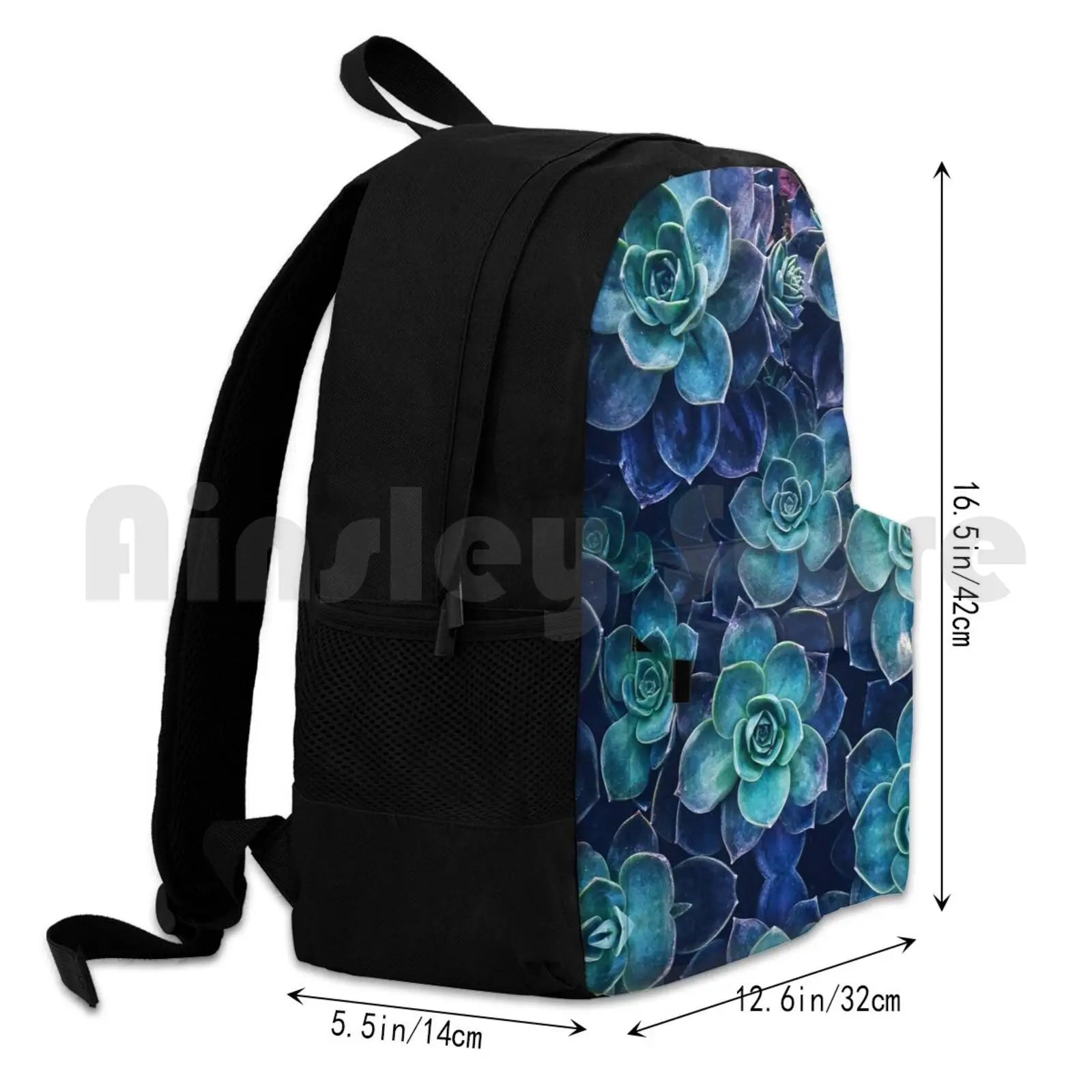 Succulents Outdoor Hiking Backpack Riding Climbing Sports Bag Green Pink