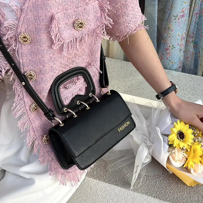 Summer Shoulder Bag Small Flap Crossbody Solid Color Women's Pu Leather