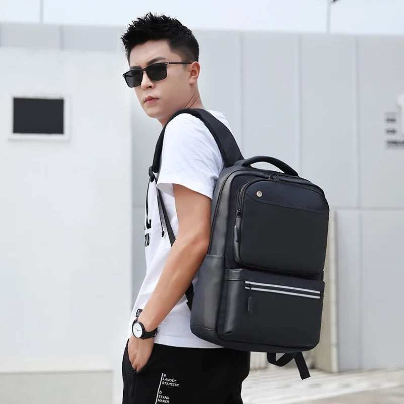 Waterproof Oxford Backpack with USB Port for Laptops