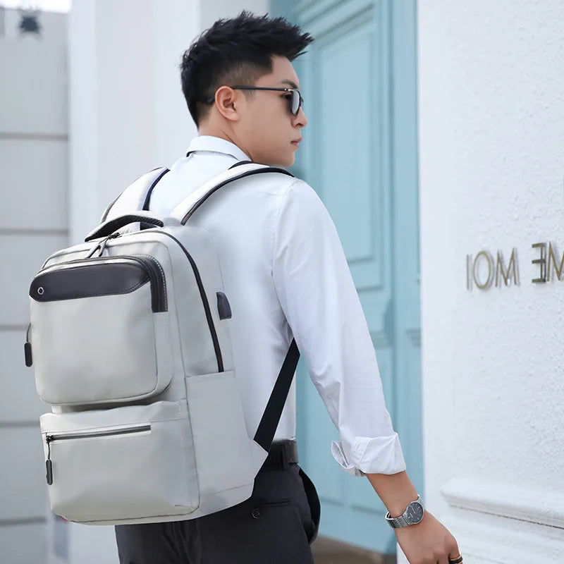 Waterproof Oxford Backpack with USB Port for Laptops