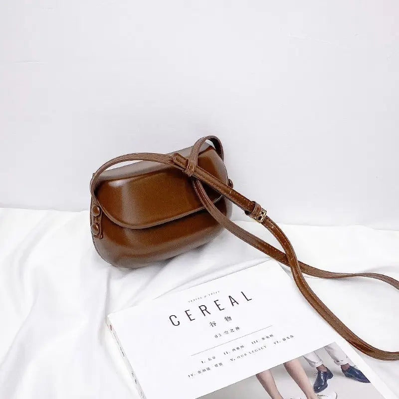 Summer Vintage Red Saddle Bag Cross-body Bag for Women