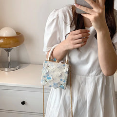 Lace Flower Chain Shoulder Bag Women Evening Dinner Bag