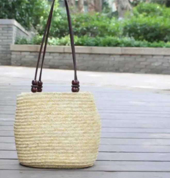 Women Straw Beach Tote Bag Bohemia Large Capacity Handbags