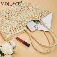 Summer Beach Vacation Bags Casual Hollow Shopping Tote Bag Large Capacity