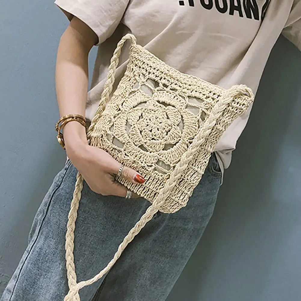 Summer Beach Vintage Crochet Braid Crossbody Bag Shoulder Retro