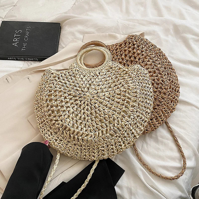 Bohemian Straw Beach Shoulder Bag Crossbody Tote