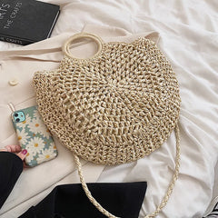Bohemian Straw Beach Shoulder Bag Crossbody Tote