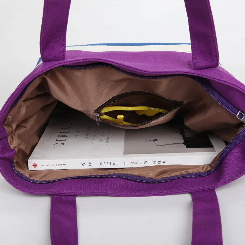 Summer Canvas Bags Women Canvas Handbag Tote Bag Shoulder Bag Sac A Main