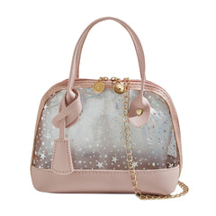 Summer Clear Messenger Bag PVC Star Chain Shoulder Handbags