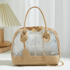 Summer Clear Messenger Bag PVC Star Chain Shoulder Handbags