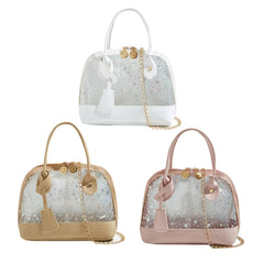 Summer Clear Messenger Bag PVC Star Chain Shoulder Handbags