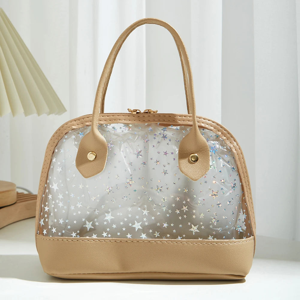 Summer Clear Messenger Bag PVC Star Chain Shoulder Handbags