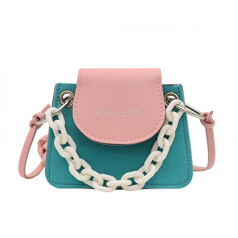 Summer Contrast Mini Crossbody Bags For Women Mini Shoulder Messenger Bag