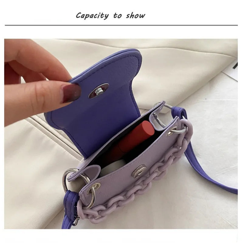 Summer Contrast Mini Crossbody Bags For Women Mini Shoulder Messenger Bag