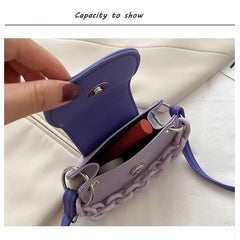 Summer Contrast Mini Crossbody Bags For Women Mini Shoulder Messenger Bag