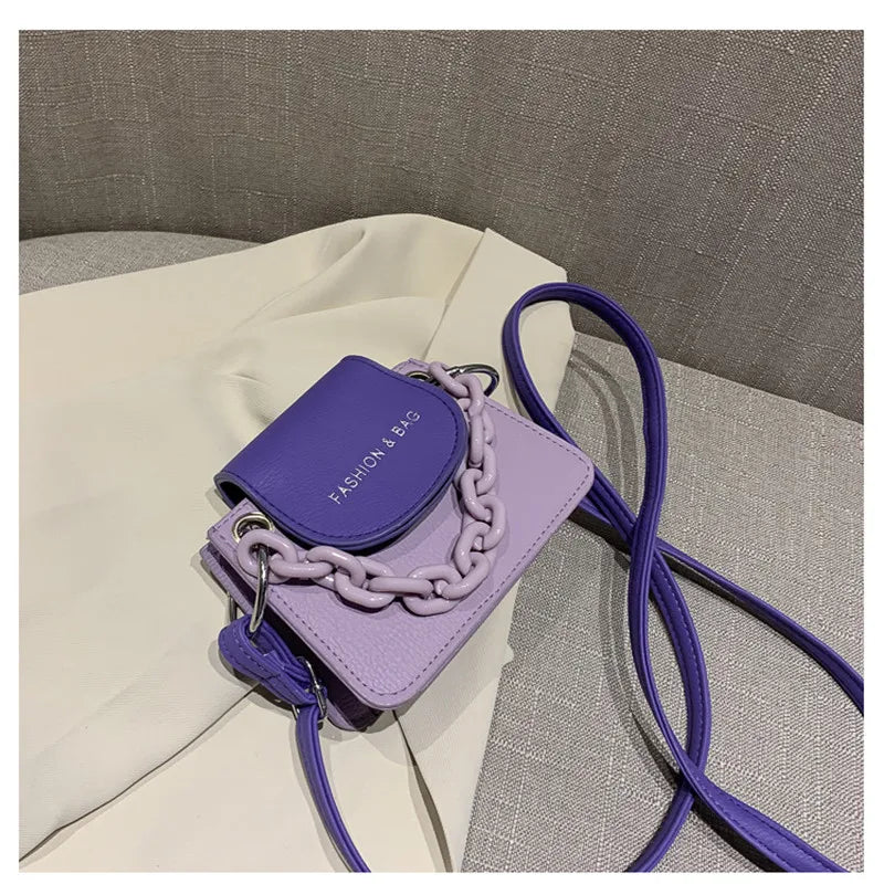 Summer Contrast Mini Crossbody Bags For Women Mini Shoulder Messenger Bag