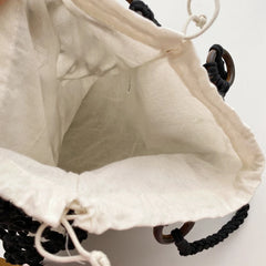 Summer Cotton Thread Knit Women Handbags Ladies Net Hollow Tote Bag