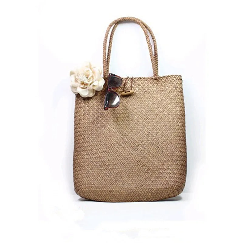 Straw Women Messenger Bags Beach Bag Large Capacity Tote Basket Vintage Shopping
