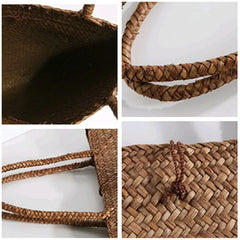 Straw Women Messenger Bags Beach Bag Large Capacity Tote Basket Vintage Shopping