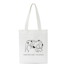 Summer Matisse Cartoon Art Canvas Bag Large Capacity Shoulder Bags